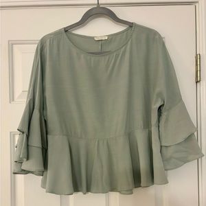Olive Flowy Blouse